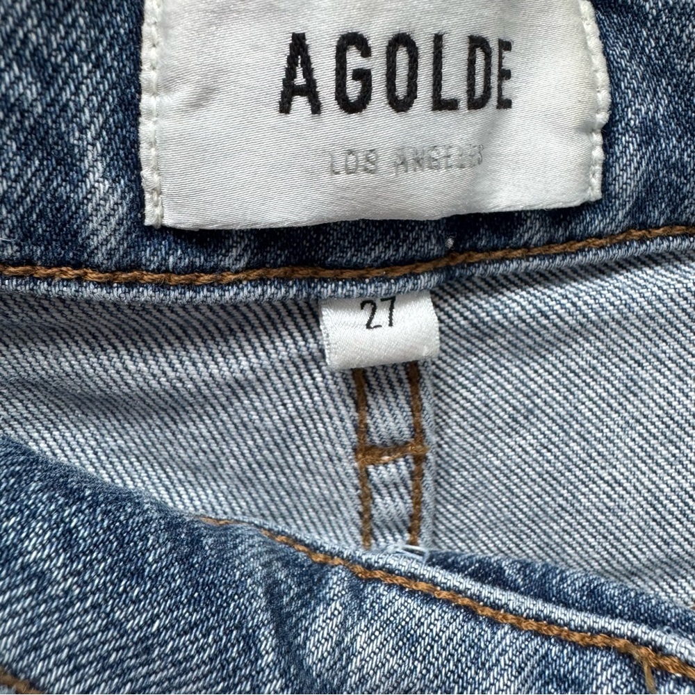 Agolde Riley High Rise Straight Crop Jeans In Whiplash - Picture 5 of 7
